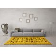 thumbnail image 3 of Ahgly Company Machine Washable Indoor Rectangle Persian Yellow Traditional Area Rugs, 7' x 9', 3 of 4