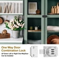 thumbnail image 6 of Combination Cabinet Lock, 3-Digit Password Cabinet Lock Zinc Alloy Mechanical Keyless Safety Door Latches, Silver, 6 of 7