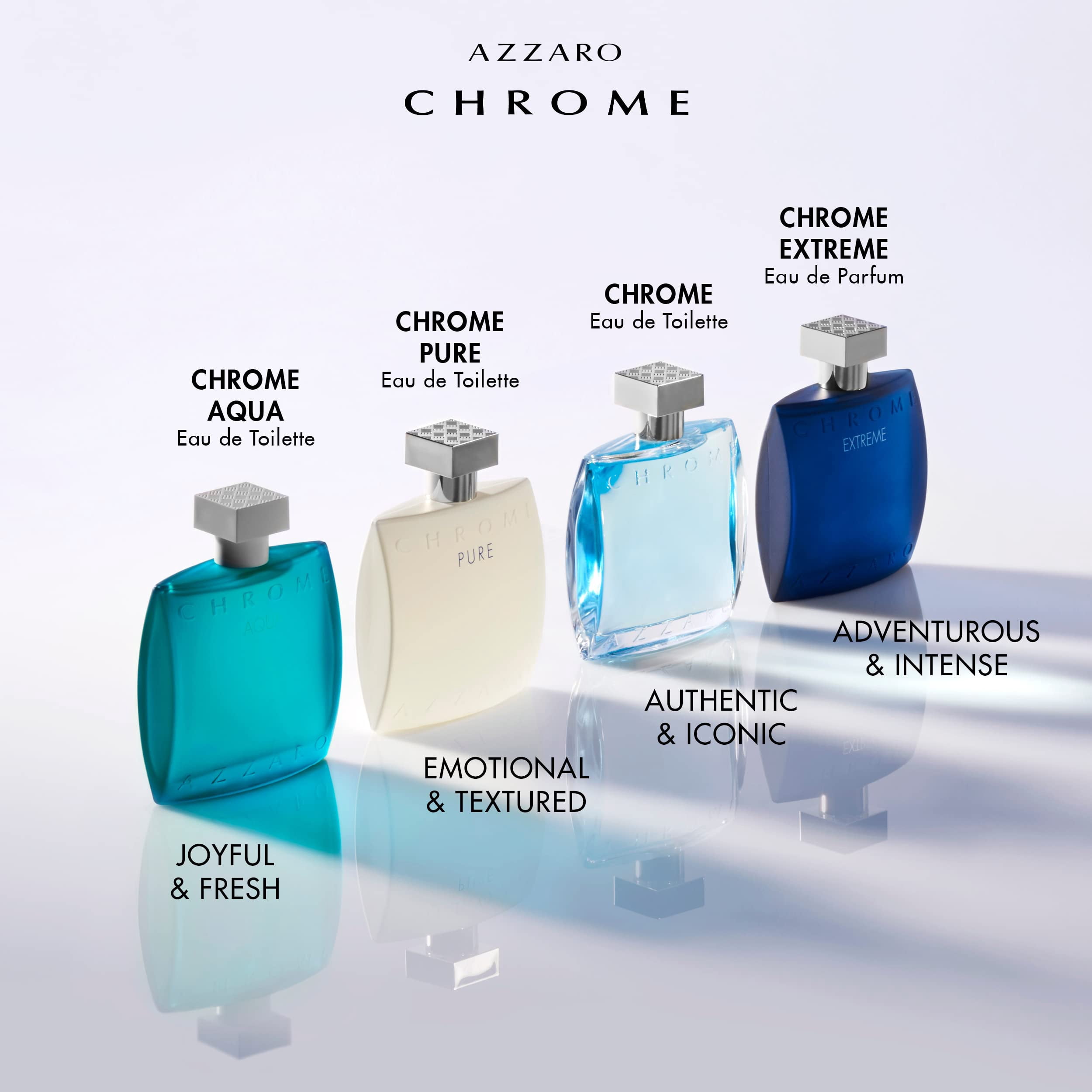 Azzaro Chrome Pure Eau de Toilette Spray, Cologne for Men, 3.4 oz