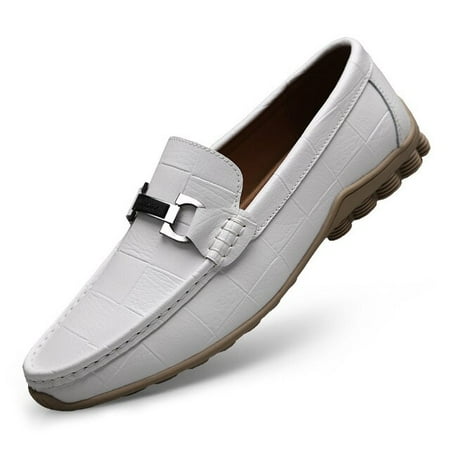 

2020 Newest Men Shoes Leather Genuine Casual Loafers Men Moccasins Shoes Slip-on Soft Flats Footwear Lightweight Driving Shoes