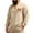 Khaki, variant on Men's Button up Thermal Pullover Tops Long Sleeve Warm Sweatshirts Winter Workout Tops White XXXL