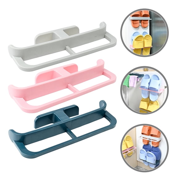 Alasum 3-Piece Bathroom Slipper Rack Wall-Mounted Shoe Storage Shelf with Strong Load Capacity