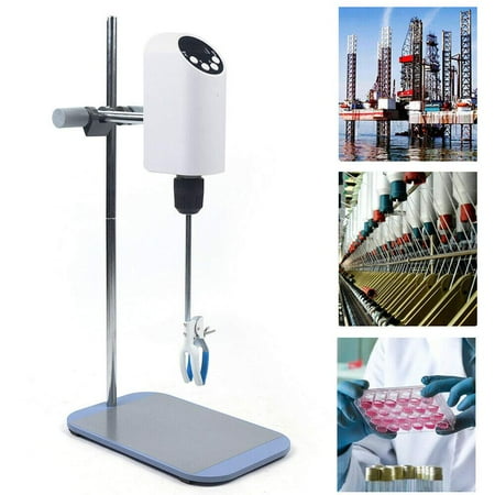 

Fichiouy Electric Overhead Stirrer Mixer Homogenizer Speed Adjustable LCD Digital Agitator 20L Lab