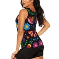 thumbnail image 3 of Fotbe Colorful Floral2 Womens Loose Fit Casual Flowy Slim-Fit Tank Tops Athletic Round Neck Trendy Sleeveless Summer Tops for Gym and Yoga-Large, 3 of 7