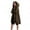 Brown, variant on Admvng Winter Jackets for Women Solid Double Headed Zipper Jacket Thickening Long Hooded Sweatshirt Trench Coat, Size S-2XL