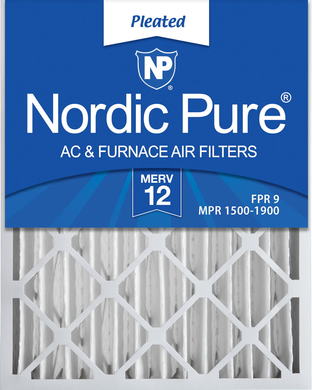 Nordic Pure 14x30x1 MERV 13 Pleated AC Furnace Air Filters 2 Pack