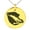 Gold, variant on Stainless Steel Skull & Crossbones Kiss of Death Engraved Small Medallion Circle Charm Pendant Necklace
