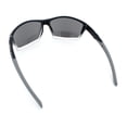 thumbnail image 6 of SA106 Sport Wrap Sunglasses UV400 Mirror Lens Lightweight Active Eyewear Black Clear Frame - Silver Mirror Lens, 6 of 7