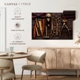 thumbnail image 5 of Elephant Stock Salon Golden Tools Wall Art - Horizontal Canvas Wall Art - Living Room Wall Decor - Fashion And Beauty Canvas - Brown And Gold Decor - 30" x 20", 5 of 8