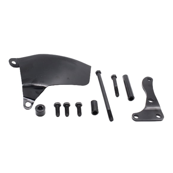 Almencla Steel Alternator Bracket with Hardware Kit for SBC 305 350 Spare Parts Black