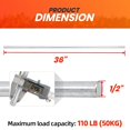 thumbnail image 3 of 6 Piece 1 2 Inch Zinc Plated Steel Rod Set With Shaft Collars Heavy Duty Axle Hardware, 3 of 8
