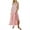 Pink, variant on Women's Summer Laced Bib Overall Dress Adjustable Straps Sleeveless Maxi Dress