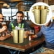 thumbnail image 4 of Cubo de hielo de acero inoxidable con asa, 3 l, para vino, cerveza, enfriador, recipiente metálico para bebidas, para bar, fiesta, picnic, dorado, 4 of 7
