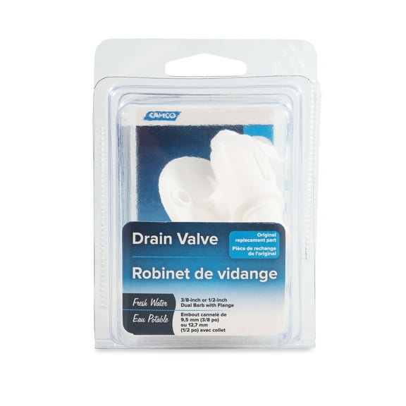 Camco Replacement Drain Valve - Easily Drain Your RV Fresh Water Tank (22223)