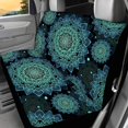 thumbnail image 5 of KUIFORTI Green Mandala Car Seat Cover 4 PCS ,Car Front Seats and Rear Bench Cove Universal Vehicle Seats Cushion Pad Mat Automotive Interior Protection Accessories, 5 of 7