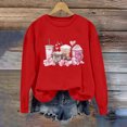 thumbnail image 3 of Generic Valentines Day Shirts Women Plaid Love Heart Valentines Day Sweatshirts Raglan Tops, 3 of 5