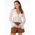 thumbnail image 5 of Celebrity Pink Women's Bell Sleeve Lace Top, Sizes XS-XXXL, 5 of 8