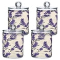 thumbnail image 2 of Clear Storage Jar 2.75x 4.13 Inches One Sizex2 Cotton Swabs Cans Translucent Plasticental Floss Cans Cotton Pads Cans Bathroom Canisters Purple Lavender1, 2 of 7