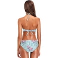 thumbnail image 5 of Dreamtimes Peony Roses Flowers Blue Swimsuits Padded Bikini Sets Sexy Swimwear for Women, Large, 5 of 7