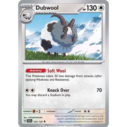 Pokemon Stellar Crown Uncommon Dubwool #125