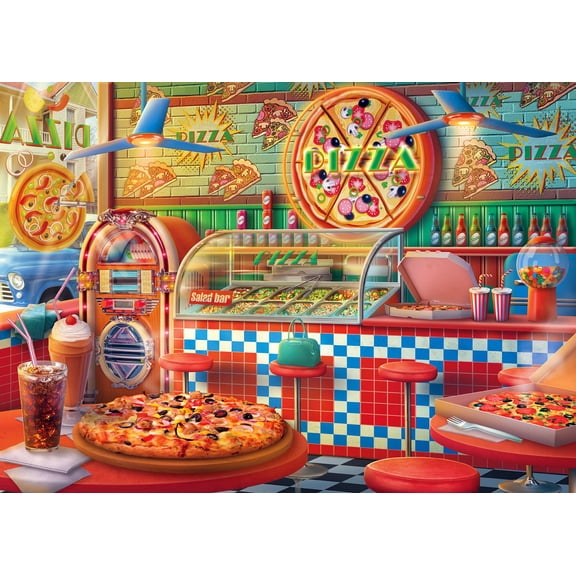 Springbok 1000 Piece The Pizza Shop Jigsaw Puzzle for Adults