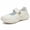 off-white, variant on Women’s Hook and Loop Sneakers Low Top Slip On Casual Shoes Non Slip Tire Sole Comfort