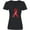 AB-Black, variant on Inktastic Heart Health Awareness Red Ribbon Made of Hearts Women's V-Neck T-Shirt