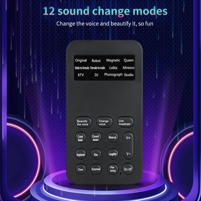 Cambiador de Voz S9 12 Modulador de Cambio de Voz con Funciones de Voz Ajustables TeléFono Computadora Tarjeta de Sonido Herramienta de MicróFono