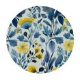 thumbnail image 2 of JEUXUS Watercolor Blue Yellow Floral Tablecloth Round Spring Rustic Sage Green Leaf Flower Decorative Table Cloth with Resistant for Home Kitchen Dining Table Outdoor Party Picnic, 2 of 7