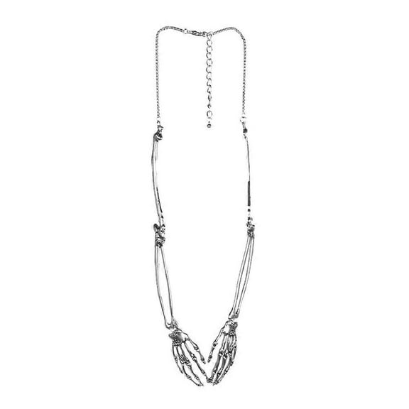 Halloween Necklace Gothic Necklace Skeleton Hand Necklace Cosplay Necklace