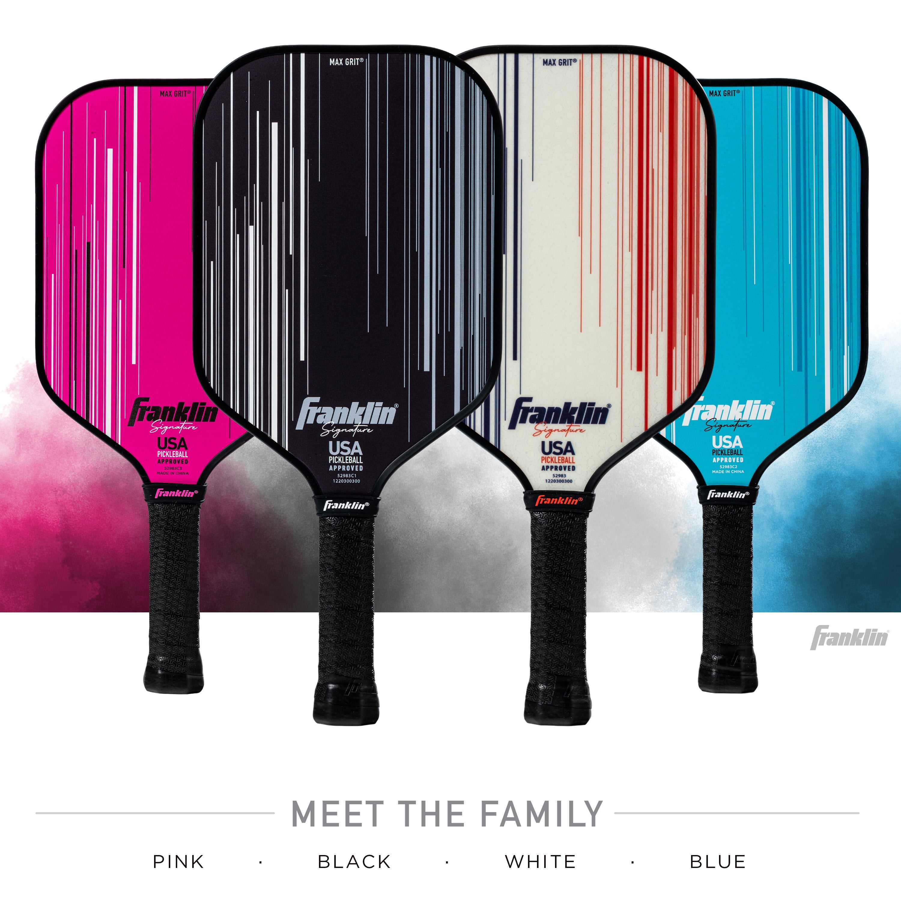 Franklin Sports Signature Pro Pickleballs - 13mm Poly Core Racket - White