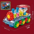 thumbnail image 3 of Train Engine Toy, Moving Transparent Gear System Electric Light and Sound Kids Train Engine Toy with, Musical Train Engine Bump Toddler Toys Birthday Gift for Kids Boys and Girls, 3 of 8