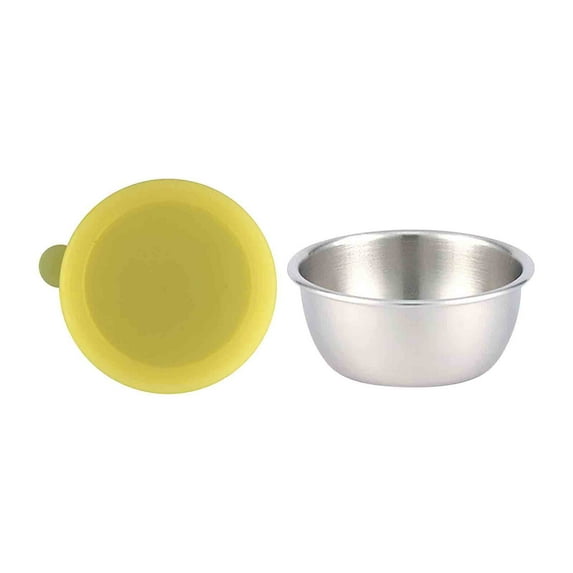 JeashCHAT Stainless Steel Silicone Cover Dressing Cup Tomato Dressing Seasoning Container Silicone Cover