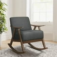 thumbnail image 2 of Lexicon Waithe Mid-Century Fabric Rocking Chair in Dark Walnut/Dark Gray, 2 of 8