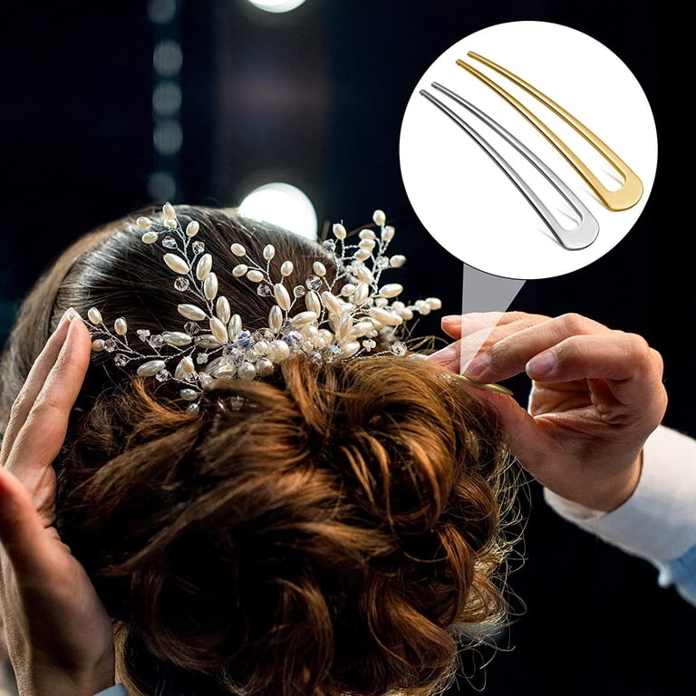 U-Shaped Hair Pins Metal Vintage Hair Sticks French Hair Pin Hairstyle Amazon.com : U-Shaped Hair Pins Metal Vintage Hair Sticks  main image 2