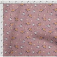 thumbnail image 4 of Soimoi Floral Print, Velvet Fabric, Decor Sewing Fabric by The Yard 54 Inch Wide,Decorative Fabric for Upholstery and Home Accents, Peach, 4 of 5