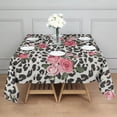 thumbnail image 3 of Pioneer Flower Floral Print Pattern Square Tablecloth,Waterproof Square Table Cover,Wipeable Spillproof Washable Table Cover for Home Kitchen Party Decor 60"x60"(152x152cm), 3 of 6