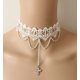 thumbnail image 2 of Elegante Noble Simple hermoso vestidos de mujer accesorios estilo Punk hecho a mano blanco cuello estrecho gargantilla collar corto, 2 of 5