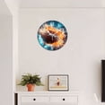 thumbnail image 4 of Round Analog Wall Clocks with Non-Ticking Sweep Movement,Battery Operated Clcoks Decorative for Home,Office-American Football Ball On Fire With Lightning(16inch), 4 of 4