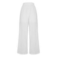 thumbnail image 5 of Chbgutlmr Womens Pants Eyelet Elastic Waist High Rise Trousers Casual Loose Dressy Lightweight Solid Color Pants, 5 of 6