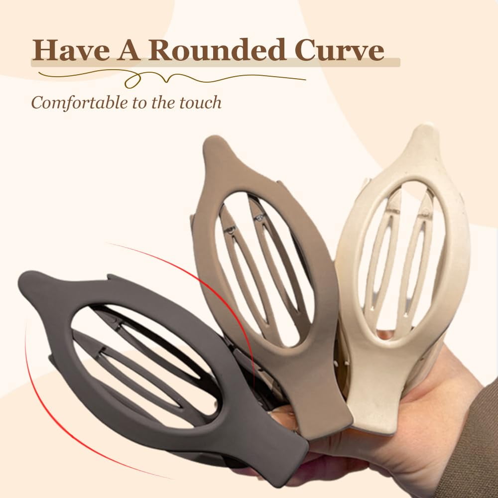 Flat Claw Clips for Women, French Flat Hair Clips for Women Hair, No-Slip Grip Hair Styling Accessories for Women Girls Daily Use (B)