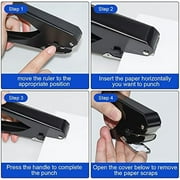 Badge Hole Punch, Upgraded All-Metal Construction Oval Hole Punch, Heavy-Duty Hole Punch for PVC ID Card DIY Crafts Paper Luggage Tag Name Tag Badge Holder(Elliptical Aperture:0.6 x 0.16 inch)