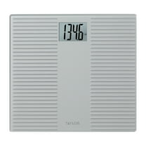 Taylor 11.8" x 11.8" Glass Digital Bath Scale with Anti-Slip Silicone Silver