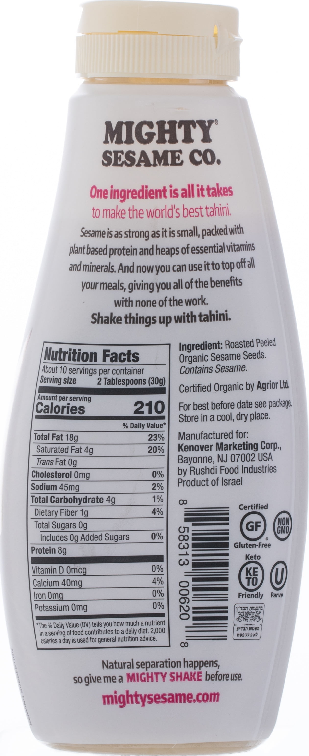 Mighty Sesame Fine Organic Sesame Tahini, 10.9oz