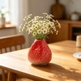 thumbnail image 7 of Strawberry-Shaped Ceramic Vase – Cute Tabletop Flower Pot for Hydroponics, Desk, Wedding Centerpiece, Home Decor Gift, 7 of 7