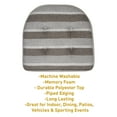 thumbnail image 3 of Sweet Home Collection Bradford Striped U Shaped Memory Foam Non Slip Chair Pad - Silver/Brown, 2 Pack, 3 of 4