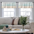 thumbnail image 5 of LALILO Kitchen Curtain Valance Blue Ink Summer Beach Water Rod Pocket Window Curtain 52"x 18" Set of 2, 5 of 7