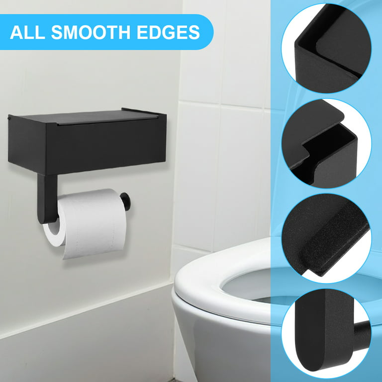 Modern Design Upgrade Kitchen Bathroom Matte Black Stainless Steel Toilet  Tissue Paper Roll Towel Holder Free Standing - China Storage Holders, Toilet  Paper Holder