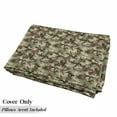 thumbnail image 5 of Camo Floor Pillow Lounger Cover, Illustrated Green Camouflage in Forest Colors Hunter Theme, Nap Mat Printed Fabric Case for 5 Pillows, 88" x 36", Dark Green Army Green, by Ambesonne, 5 of 5