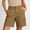 Brown, variant on Womens Solid Color Bermuda Cargo Shorts Women Elastic High Waist Pockets Shorts Summer Casual Sport Khaki XL(XL)